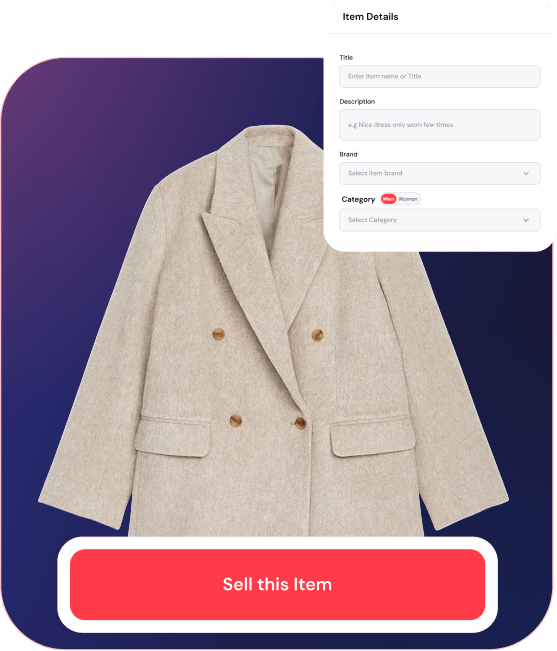 Selling a coat from your Wdrbe wardrobe